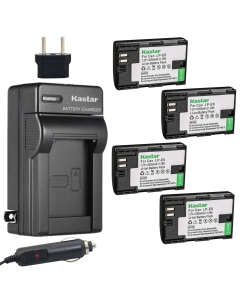 Kastar Charger and Battery 4X for LP-E6 LP-E6N, EOS 60D 60Da EOS 70D XC10, EOS 5D Mark II 5D Mark III 5D Mark IV, EOS 5DS 5DS R, EOS 6D 7D Mark II, BG-E14 BG-E13 BG-E11 BG-E9 BG-E7 BG-E6