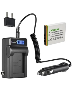 Kastar 1-Pack KLIC-7001 Battery and LCD AC Charger Compatible with Kodak KLIC-7001 K7001 Battery, Kodak K7700 Charger, Kodak EasyShare V705, EasyShare V750, EasyShare M320, EasyShare M340 Camera