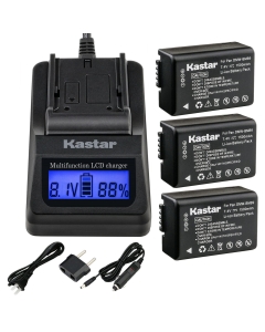Kastar Battery 3-Pack and Fast Charger Replacement for DMW-BMB9 DMW-BMB9E DMW-BMB9PP Lumix DMC-FZ40 DMC-FZ45 DMC-FZ47 DMC-FZ48 DMC-FZ60 DMC-FZ62 DMC-FZ70 DMC-FZ72 DMC-FZ100 DMC-FZ150 Camera