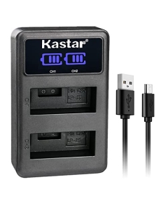 Kastar LP-E5 LED2 USB Battery Charger Compatible with Canon LP-E5 LPE5 Battery, Canon LC-E5, LC-E5C, LC-E5E Charger, Canon EOS Kiss F, EOS Kiss X2, EOS Kiss X3 Camera