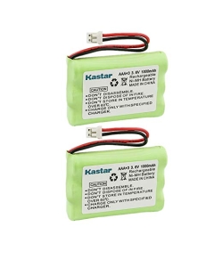 Kastar 2-Pack Ni-MH Battery 3.6V 1000mAh Replacement for Graco Monitor Battery 3SN-AAA75H-S-JP2, BATT-2795, Graco Digital Baby Monitor iMonitor 2791DIGI1, 2795DIGI1, 2796VIB1, A3940, iMonitor Vibe