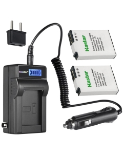 Kastar 2-Pack EN-EL12 Battery and LCD AC Charger Compatible with Nikon Coolpix AW120, Coolpix AW120s, Coolpix AW130, Coolpix AW130s, Coolpix P300, Coolpix P310, Coolpix P330, Coolpix P340 Cameras