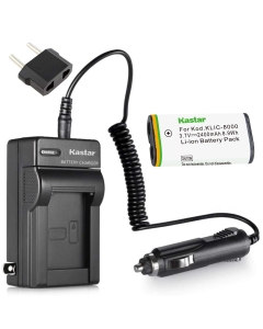 Kastar Battery (1-Pack) and Charger Kit for Kodak KLIC-8000, K8000 work with Kodak Z1012 IS, Z1015 IS, Z1085 IS, Z1485 IS, Z612, Z712 IS, Z812 IS, Z8612 IS Cameras