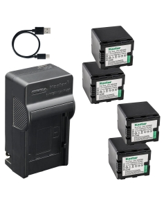 Kastar 1-Pack Battery and AC & USB-C Charger, Compatible with Panasonic VW-VBN070 VW-VBN130 VW-VBN260 for HC-X800 HC-X900 HC-X920 Camcorders