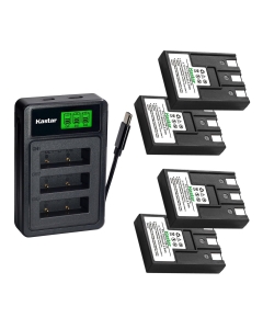 Kastar 4-Pack Battery with LZD3 USB Triple Charger Compatible with Canon NB-3L NB-3LH, PowerShot SD10 SD100 SD110 SD20 SD40 SD500 SD550 A80 Digital IXUS 700 750 IXY Digital Cameras