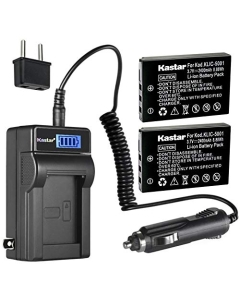 Kastar 2-Pack KLIC-5001 Battery and LCD AC Charger Compatible with Kodak EasyShare DX7790, EasyShare P712, EasyShare P850, EasyShare P880, EasyShare Z730, EasyShare Z730 Zoom, EasyShare Z760 Camera