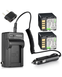 Kastar Battery 2x + Charger for JVC BN-VF714 GR-D250 GR-D270 GR-D290 GR-D390 GR-D450 GR-D650 GR-DF450 GR-DF570 GR-DF590 GR-X5 GZ-D240 GZ-DF240 GZ-DF470 GZ-MG27 GZ-MG39 GZ-MG40 GZ-MG60 GZ-MG70 GZ-MG500