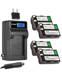 Kastar 4-Pack EN-EL3a Battery and LCD AC Charger Compatible with Nikon EN-EL3, EN-EL3a Battery, Nikon MH-18, MH-18a, MH-19 Charger, Nikon D50, D70, D70s, D100, D100 Digital SLR Cameras