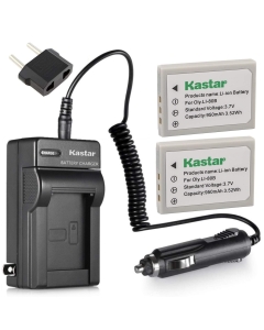 Kastar Battery (2-Pack) and Charger Kit for Olympus Li-80B and Konica Minolta NP-900 Work with Olympus T-100,t-110,x-36 and Konica Minolta DiMAGE E40, E50, KYOCERA EZ4033 etc. Cameras