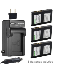 Kastar Battery (3-Pack) and Charger for BN-VM200 BN-VM200U and JVC GZ-MC100 GZ-MC200 GZ-MC500 GZ-MC100EK GZ-MC200E GZ-MC500EK GZ-MC100EX GZ-MC200EX GZ-MC500EX GZ-MC100US GZ-MC200US GZ-MC500US Camera
