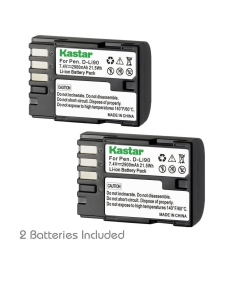 Kastar D-Li90 Battery (2-Pack) Work with K-01 K-3 K-5 K-5II K-5IIs K-7 645D 645Z Cameras