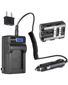 Kastar 1-Pack NP-FM500 Battery and LCD AC Charger Compatible with Sony DSLR-A300K/N, DSLR-A300X, DSLR-A350, α350, Alpha A350, DSLR-A350B, DSLR-A350H, DSLR-A350K, DSLR-A350X, DSLR-A450, α450 Cameras