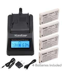 Kastar Ultra Fast Charger(3X Faster) Kit and NP-200 Battery (4-Pack) for Konica Minolta Dimage X Dimage Xg Dimage X6 Dimage Xi Dimage Xt Dimage Xt Biz Cameras