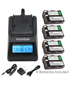 Kastar Ultra Fast Charger(3X Faster) Kit and Battery (4-Pack) for Nik EN-EL3a, EN-EL3, MH-18, MH-18a Work with Nik D50, D70, D70s, D100 Cameras