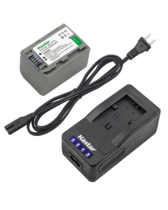 Kastar LED Super Fast Charger & Battery Replacement for Sony NP-FP70 NP-FP90 NP-FP50 and DCR-SR50 DCR-SR60 DCR-SR70 DCR-SR80 HDR-HC3DCR-DVD103 DCR-DVD105 DCR-DVD202 DCR-DVD203 DCR-DVD205 DCR-DVD305