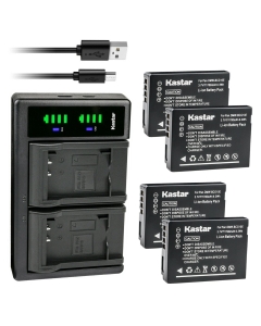 Kastar 4-Pack DMW-BCG10 Battery and LTD2 USB Charger Replacement for Panasonic Lumix DMC-ZX1, Lumix DMC-ZX3, Lumix DMC-3D1, Lumix DMC-TZ6, Lumix DMC-TZ7, Lumix DMC-TZ8, Lumix DMC-TZ9, Lumix DMC-TZ10