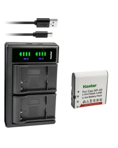 Kastar 1-Pack Battery and LTD2 USB Charger Replacement for Yashica ADV-518HD, ADV-528HD, YHD-AS62, Pink Petit DVC-H1000D, Rich HD Series HD-23, HD-A70, HD-Q1, Phisung SDV-568, SDV-568II, SDV-660