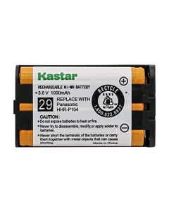 Kastar 1-Pack 3.6v 1000mAh Battery HHR-P104 Replacement for Panasonic KX-TG2313F KX-TG2313P KX-TG2313W KX-TG2314W KX-TG2314WT KX-TG2322B KX-TG2335S KX-TG2336S KX-TG2343F KX-TG2343P KX-TG2343W Handset