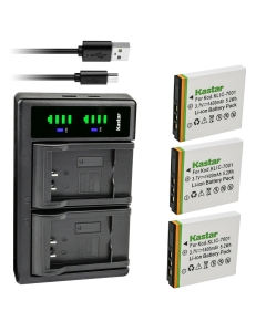 Kastar 3Pack Battery and LTD2 USB Charger Replacement for Kodak KLIC-7001 Battery, K7700 Charger, Kodak EasyShare MX1063, EasyShare V550, EasyShare V570, EasyShare V610, EasyShare V705, EasyShare V750