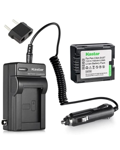 Kastar Battery 1-Pack + Charger Replacement for Panasonic CGA-DU06 CGA-DU07 CGA-DU14 CGA-DU21 VW-VBD070 VBD140 VBD210 PV-GS31 PV-GS33PV-GS34 PV-GS35 PV-GS39 PV-GS400 PV-GS500 PV-GS50 PV-GS50S PV-GS55