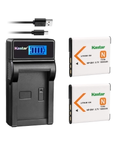 Kastar Battery (X2) & Slim LCD USB Charger Replacement for Sony NP-BN1 NPBN1 BC-CSN and DSC-WX100 DSC-WX150 DSC-WX200 DSC-WX220 DSC-WX30 DSC-WX5 DSC-WX50 DSC-WX60 DSC-WX7 DSC-WX70 DSC-WX80 DSC-WX9