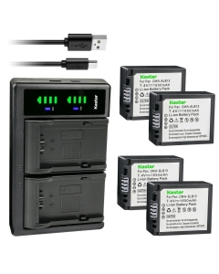 Kastar 4-Pack DMW-BLB13 Battery and LTD2 USB Charger Replacement for Panasonic DMW-BLB13, DMW-BLB13E, DMW-BLB13GK, DMW-BLB13PP Battery, DE-A49, DE-A49A, DE-A49B, DE-A49C Charger, DMC-G1 G2 G10 GF1 GH1