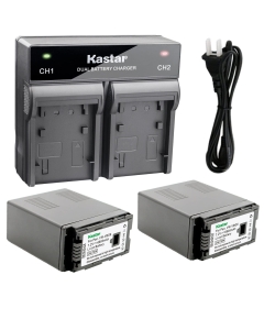 Kastar 2X Battery + Fast Dual Charger Replacement for Panasonic VW-VBG6 AG-AC7 AG-AF100 AG-AC130 AG-AC160 AG-HMC40 AG-HMC43 HMC45A HMC70 HMC80 HMC150 AG-HMC153MC AG-HMC155 AG-HMR10 AG-HSC1U HDC-MDH1