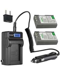 Kastar 2-Pack EN-EL9a Battery and LCD AC Charger Compatible with Nikon EN-EL9 EN-EL9a ENEL9 ENEL9a Battery, Nikon MH-23 Charger, Nikon Battery Grip BG-2A for Nikon D40/D40x/D60/D3000/D5000 DSLR Camera