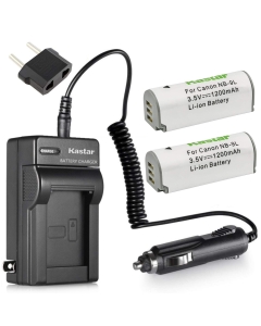 Kastar Battery (2-Pack) and Charger Kit for Canon NB-9L and Canon PowerShot N, N2, SD4500, SD4500 is, ELPH 510 HS, ELPH 520 HS, ELPH 530 HS Cameras