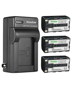 Kastar 3-Pack Battery and AC Wall Charger Replacement for Topcon BT-60Q BT-61Q BT-62Q BT-65Q BT-66Q Topcon Survey Instrument Total stations GTS-900 GTS 900 GTS-900A GPT-9000 GPT 9000 GPT-9000A ROBOTIC