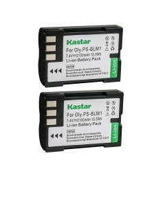 Kastar BLM1 Battery 2-Pack Replacement for Olympus BLM-1 BLM-1S, BLM-01 BLM01, PS-BLM1, BCM-2 Battery and Charger, Olympus HLD-2 Battery Grip, HLD-4 Battery Grip