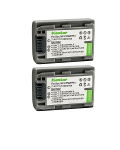 Kastar 2-Pack NP-FP50 / NP-FP51 Battery Replacement for Sony DCR-SR30, DCR-SR40, DCR-SR50, DCR-SR60, DCR-SR70, DCR-SR80, DCR-SR90, DCR-SR100, HDR-HC3, HDR-HC3E, DCR-DVD103, DCR-DVD105 Camcorder