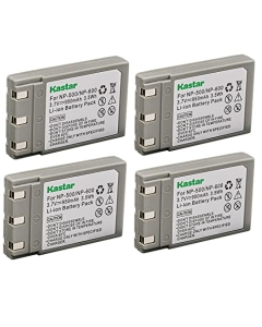 Kastar Battery 4-Pack Replacement for Konica DR-LB4, Minolta NP-500 NP-600 Battery, Konica Revio KD-310 KD-310Z KD-400Z KD-410Z KD-500Z KD-510Z, Minolta DiMage G400, DiMage G500, DiMage G600 Camera