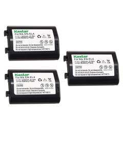 Kastar Battery (3-Pack) for Nik EN-EL4, EN-EL4A, ENEL4, ENEL4A and Nik D2Z, D2H, D2Hs, D2X, D2Xs, D3, D3S, D3X, F6 Camera, Nik MB-D10, D300, D300S, D700, MB-40 Grip