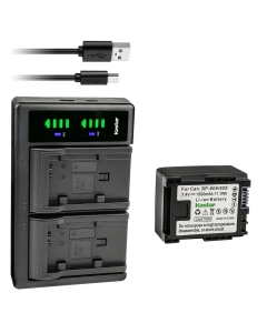 Kastar 1-Pack Battery and LTD2 USB Charger Replacement for Canon VIXIA HF M301 HFM301, VIXIA HF M306 HFM306, VIXIA HF M40 HFM40, VIXIA HF M41 HFM41, VIXIA HF M46 HFM46, VIXIA HF M400 HFM400