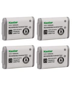 Kastar 4-Pack Cordless Phone Battery Replacement for Panasonic HHR-P103 KX-TG2352 KX-TG2382 KX-TG2383 KX-TG2720 KX-TGA273, Radio Shack 23-906 23-966 43-9004 43-9018, V-Tech 8004290000, Philips SJB4142