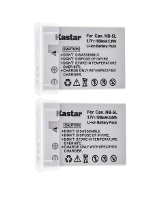 Kastar 2 Pack Compatible NB-5L Battery for Canon Powershot SX-Series SX200 IS / SX210 IS / SX220 HS / SX230 HS, IXUS-Series IXUS 800 IS, PowerShot SD-Series ELPH SD700 IS, PowerShot S100 Cameras