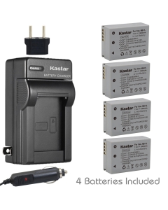 Kastar NB-7L Battery (4-Pack) and Charger Kit for Canon NB7L, CB-2LZE Work with Canon PowerShot G10, PowerShot G11, PowerShot G12, PowerShot SX30 is Digital Cameras