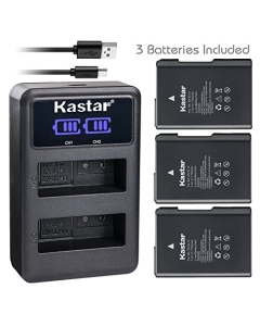 Kastar Battery 3 Pack and LCD Dual Charger for Nikon EN-EL14 EN-EL14a MH-24, Nikon Coolpix P7000 Coolpix P7100 Coolpix P7700 Coolpix P7800 Nikon D3100 D3200 D3300 D3400 D5100 D5300 D5500 D5600 Df DSLR