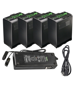 Kastar BP-A100 Battery 4 Pack and Dual D-Tap Charger for Canon BP-A30 BP-A60 BP-A65 BP-A68 BP-A90 BP-A100 US 0870C002 Battery, CG-A10 CG-A20 Charger, Canon EOS C200, EOS C200B Cinema Camera