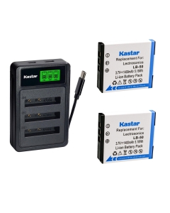 Kastar 2-Pack Battery with LZD3 USB Triple Charger Compatible with Lectrosonics LB-50, SSM Transmitter IFBR1B Receiver Bodypack 40117 Audio Device