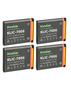 Kastar K7006 Battery 4-Pack Replacement for Kodak KLIC-7006 K7006 LB-012 Battery and Kodak KLIC-7006 Charger, Kodak PixPro FZ51 (KDK-FZ-51BL) PixPro FZ52 PixPro FZ53 PixPro SL5 Smart Lens Camera