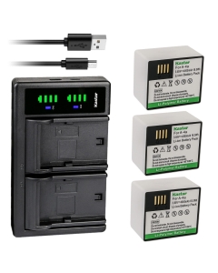 Kastar 3-Pack Battery and LTD2 USB Charger Compatible with Arlo A-4 A-4a VMC4040 308-10069-01 Battery, Arlo VUR0917968517039CN, Netgear Ultra +, VMS5140, VMS5140-100NAS, VMA5400-10000S Security Camera