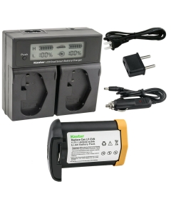 [Fully Decoded] Kastar 1-Pack 11.1V 4400mAh LP-E4N Battery and AC LCD Dual Fast Charger Compatible with Canon Mark III, Mark 3, EOS 1D Mark IV, Mark 4, EOS 1D C, EOS 1D X, EOS 1D X Mark II, Mark 2