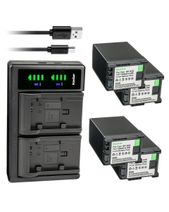 Kastar 4-Pack Battery and LTD2 USB Charger Replacement for Canon BP-820 BP820, BP-828 BP828 Battery, Canon CG-800 CG800 Charger, Canon VIXIA HF G50 UHD 4K, VIXIA HF G60, VIXIA GX10 Camera