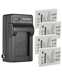 Kastar 4-Pack Battery and AC Wall Charger Replacement for Nikon Cool-Station MV-11, Cool-Station MV-12, Coolpix P1, Coolpix P2, Coolpix S1, Coolpix S2, Coolpix S3, Coolpix S5, Coolpix S6, Coolpix S7