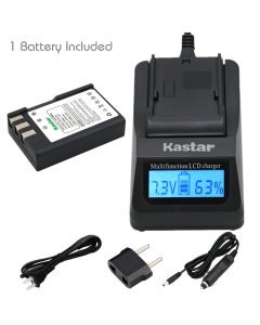 Kastar Ultra Fast Charger Kit and Battery (1-Pack) for Nik EN-EL9, EN-EL9a, MH-23 Work with Nik D3000, D5000, D40, D60, D40X SLR Cameras