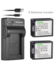 Kastar Battery (X2) & Slim USB Charger Replacement for Panasonic DMW-BLB13, DMW-BLB13E, DMW-BLB13GK and Panasonic DE-A49, DE-A49C work with Panasonic Lumix DMC-G1, DMC-G2, DMC-G10, DMC-GF1, DMC-GH1 Cameras