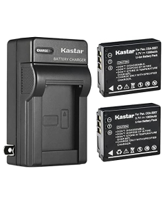 Kastar 2-Pack Battery and AC Wall Charger Replacement for Panasonic CGA-S007 CGA-S007A CGA-S007A/1B CGA-S007E, CGR-S007, DMW-BCD10 Battery, Panasonic DE-A26, DE-A45, DE-A45BC, DE-A46 Charger