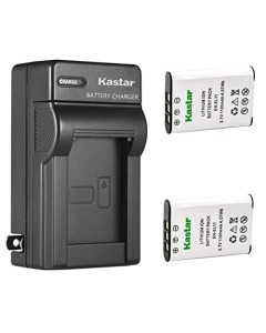 Kastar 2-Pack Battery and AC Wall Charger Replacement for Nikon EN-EL11 Battery, MH-64 Charger, Nikon Coolpix S550, S560 Camera, Olympus Li-60B Battery, Li-60C Charger, Olympus Camedia FE-370 Camera
